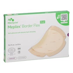 MEPILEX Border Flex Schaumverb.haft.15x19 cm oval
