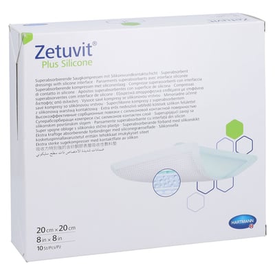 ZETUVIT Plus Silicone steril 20x20 cm