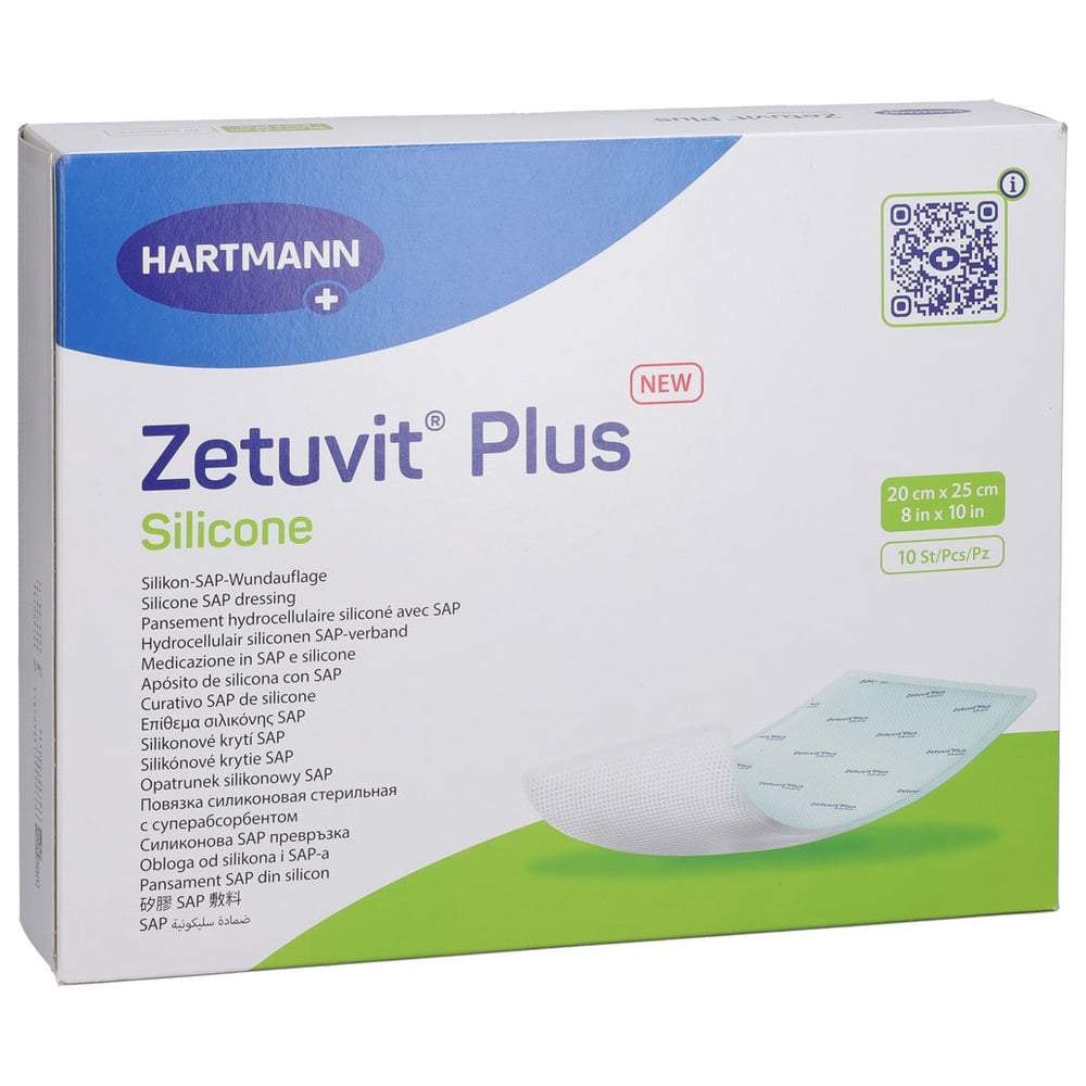 ZETUVIT Plus Silicone steril 20x25 cm