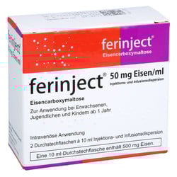 FERINJECT 50 mg Eisen/ml Inj.-/Inf.-Dispers.500mg