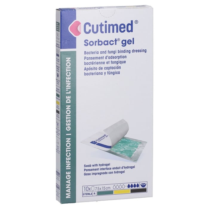 CUTIMED Sorbact Gel Kompressen 7,5x15 cm
