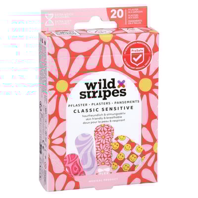 WILD STRIPES Pflaster Classic sensitiv Pastel Fun