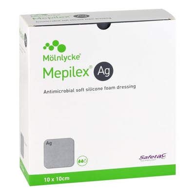 MEPILEX Ag Schaumverband 10x10 cm steril Produktbild 1
