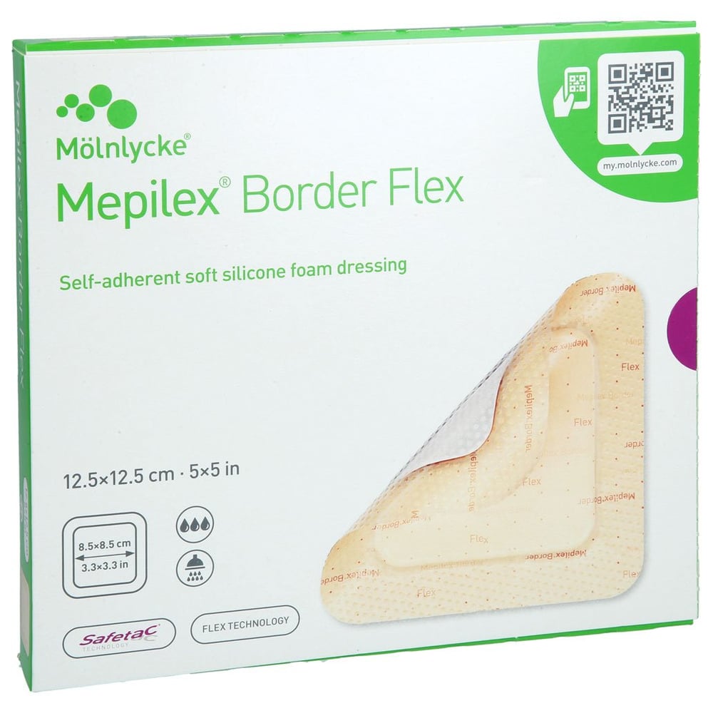 MEPILEX Border Flex Schaumverb.haft.12,5x12,5 cm
