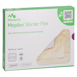 MEPILEX Border Flex Schaumverb.haft.15x15 cm