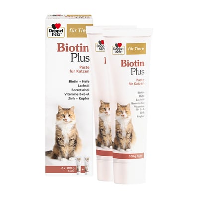DOPPELHERZ für Tiere Biotin Plus Paste f.Katzen