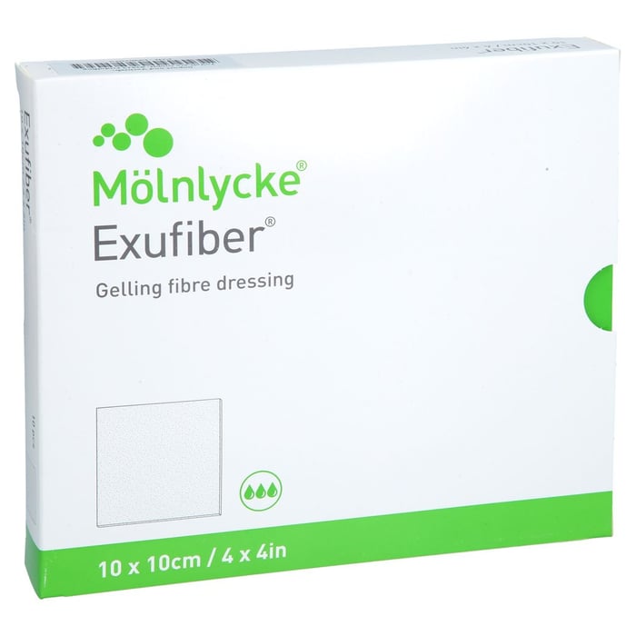 EXUFIBER 10x10 cm Gel-Faserverband