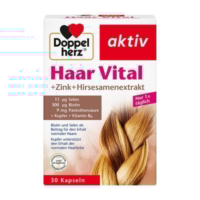 DOPPELHERZ Haar Vital+Zink+Hirse Kapseln