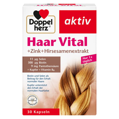 DOPPELHERZ Haar Vital+Zink+Hirse Kapseln Produktbild 1