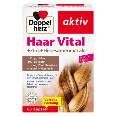 DOPPELHERZ Haar Vital+Zink+Hirse Kapseln Produktbild 1