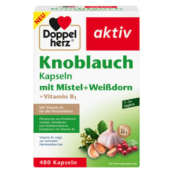 DOPPELHERZ Knobl.Kap.m.Mistel+Weißdorn+Vitamin B1