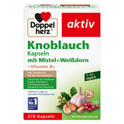 DOPPELHERZ Knobl.Kap.m.Mistel+Weißdorn+Vitamin B1