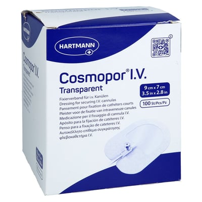 COSMOPOR I.V. transparent Fixierverb.7x9 cm steril