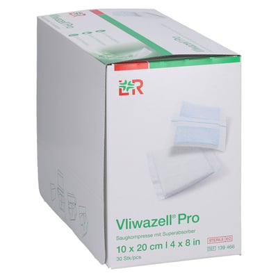 VLIWAZELL Pro superabsorb.Kompr.steril 10x20 cm