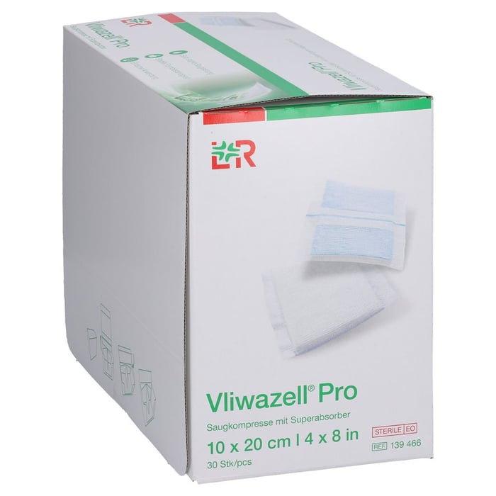 VLIWAZELL Pro superabsorb.Kompr.steril 10x20 cm