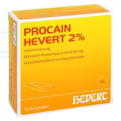 PROCAIN Hevert 2% Injektionslösung Ampullen