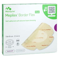 MEPILEX Border Flex Schaumverb.haft.7,8x10 cm oval