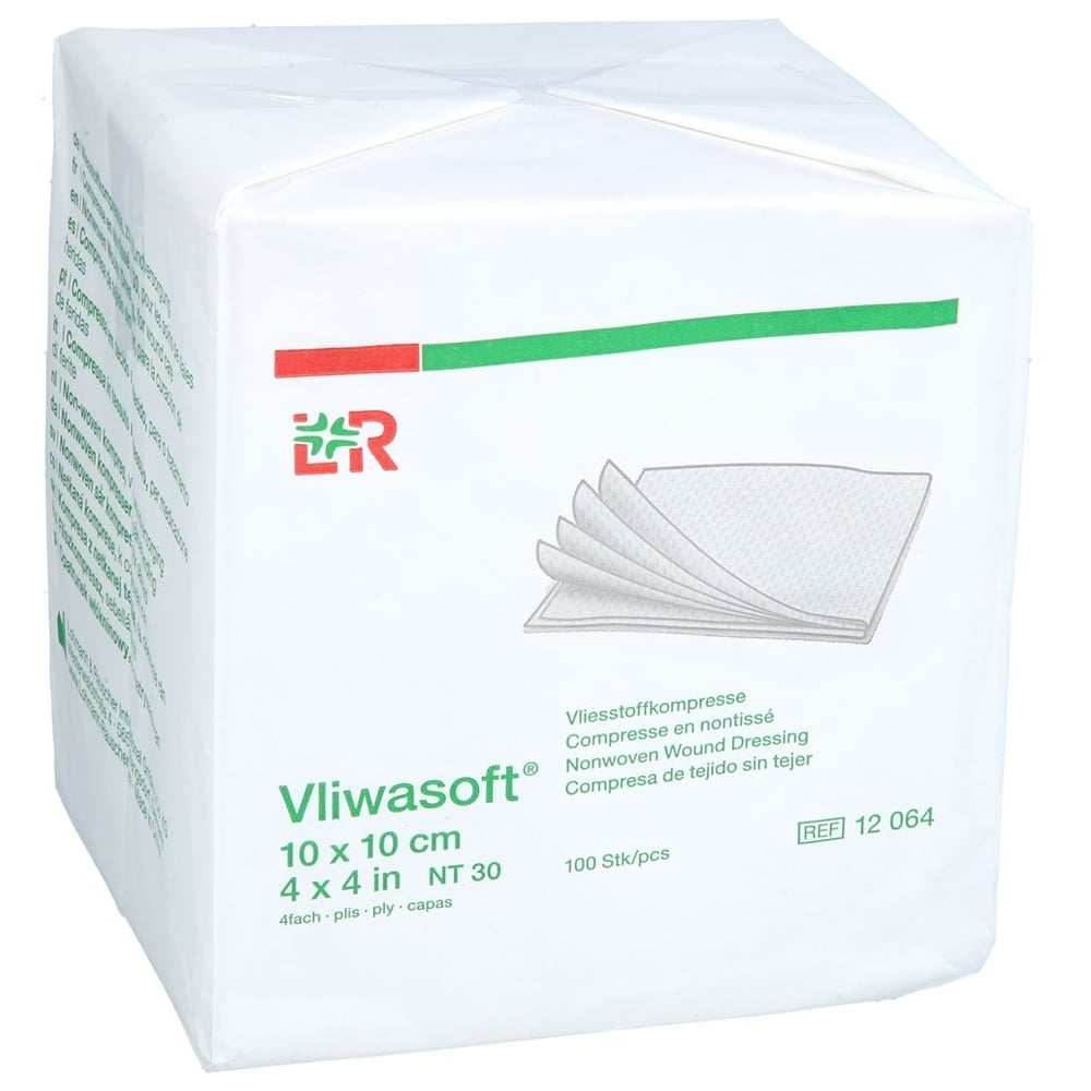 VLIWASOFT Vlieskompressen unsteril 10x10 cm 4l.