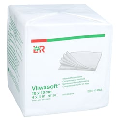VLIWASOFT Vlieskompressen unsteril 10x10 cm 4l. ToRa Pharma