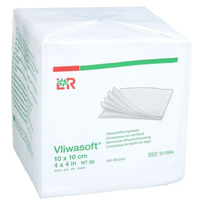 VLIWASOFT Vlieskompressen unsteril 10x10 cm 4l. ToRa Pharma