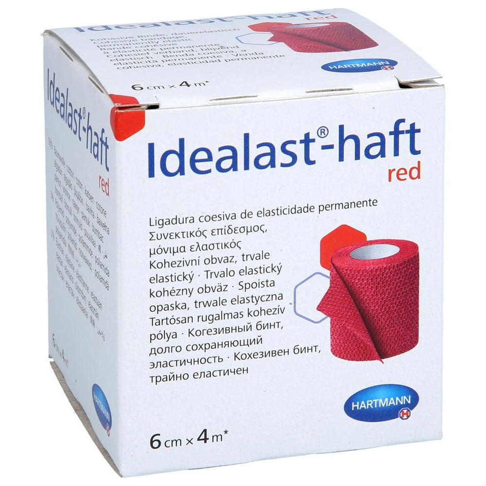 IDEALAST-haft color Binde 6 cmx4 m rot