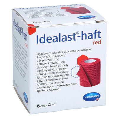 IDEALAST-haft color Binde 6 cmx4 m rot