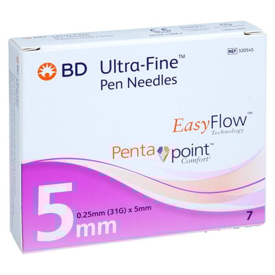 BD ULTRA-FINE Pen-Nadeln 5 mm 31 G 0,25 mm