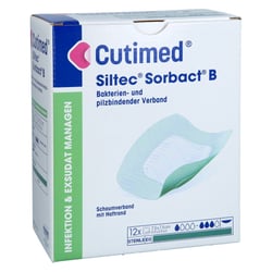 Cutimed Siltec Sorbact B PU-Verband 7,5x7,5 cm Docpharm