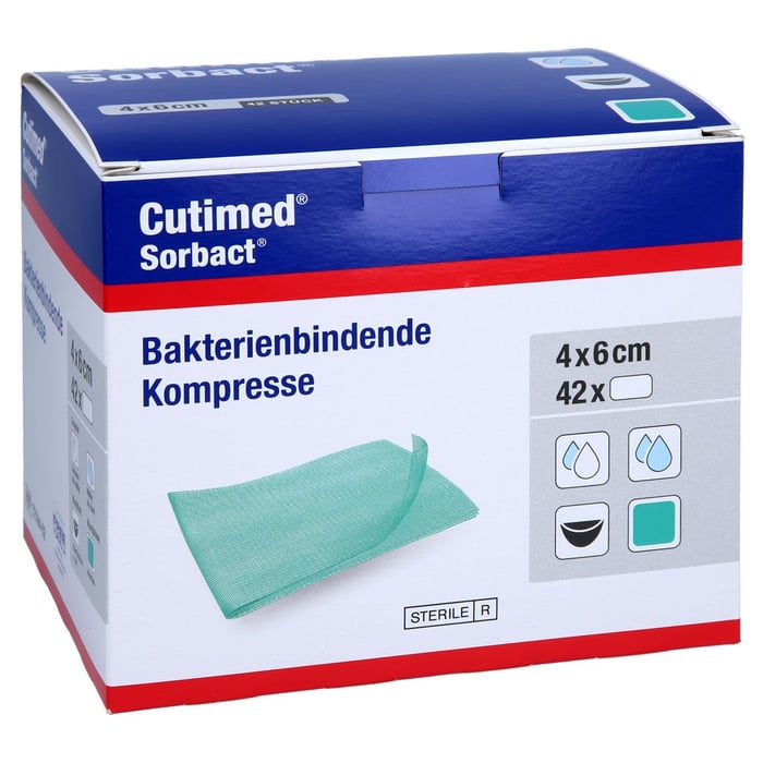 CUTIMED Sorbact Kompressen 4x6 cm