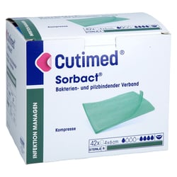 Cutimed Sorbact Kompressen 4x6 cm Docpharm