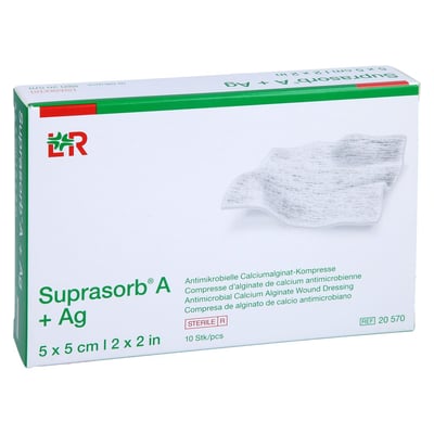 SUPRASORB A+Ag Antimik.Cal.Alginat Kompr.5x5 cm
