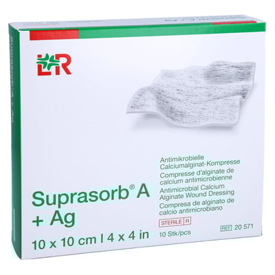 SUPRASORB A+Ag Antimik.Cal.Alginat Kompr.10x10 cm