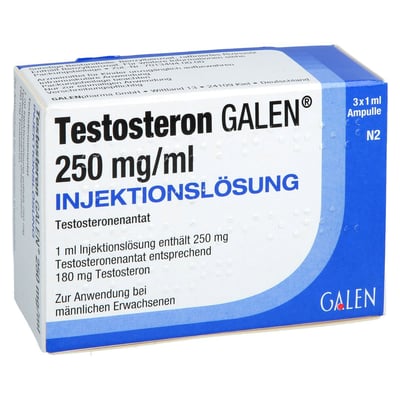 TESTOSTERON GALEN 250 mg/ml Injektionslösung Produktbild 1