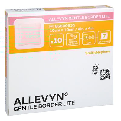 Allevyn Gentle Border Lite 10x10 cm Schaumverb. Medi-Spezial