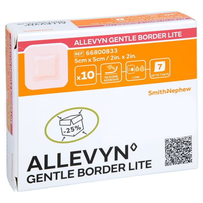 ALLEVYN Gentle Border Lite 5x5 cm Schaumverb.