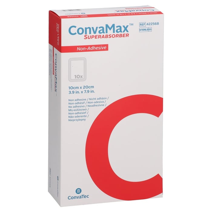 CONVAMAX Superabsorber nicht adhäsiv 10x20 cm