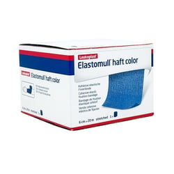 Elastomull haft color 6 cmx20 m Fixierbinde blau Adequapharm