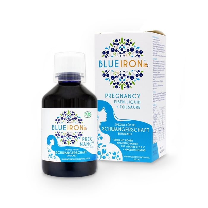 BLUEIRON Eisen Pregnancy+Folsäure Flüss.z.Einn.