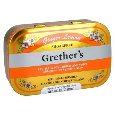 GRETHERS Ginger Lemon zuckerfrei Pastillen Dose