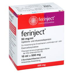 FERINJECT 50 mg Eisen/ml Inj.-/Inf.-Dispers.500mg
