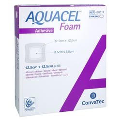 AQUACEL Foam adhäsiv 12,5x12,5 cm Verband