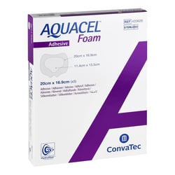 AQUACEL Foam adhäsiv Sakral 16,9x20 cm Verband