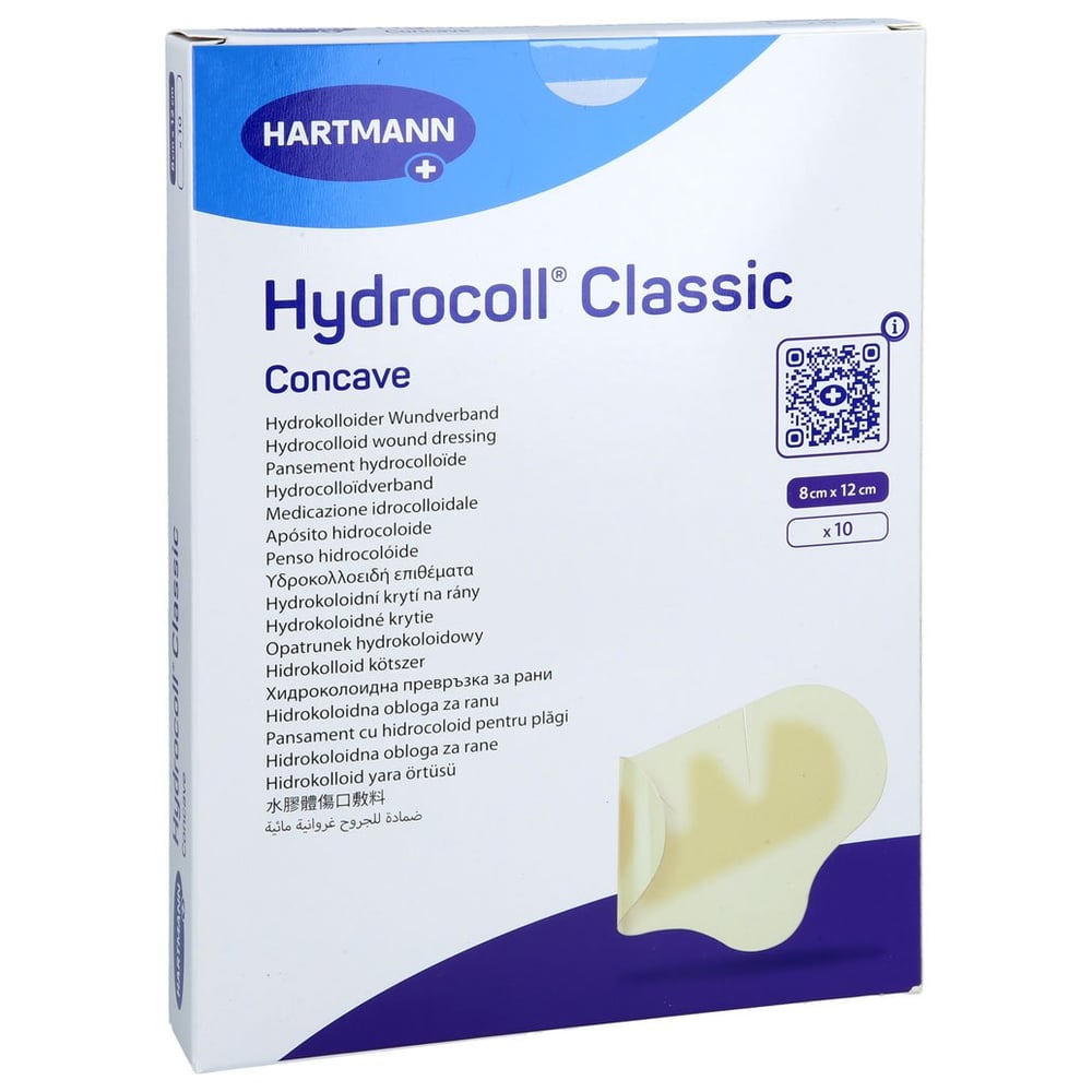 HYDROCOLL Classic Concave Wundverband 8x12 cm