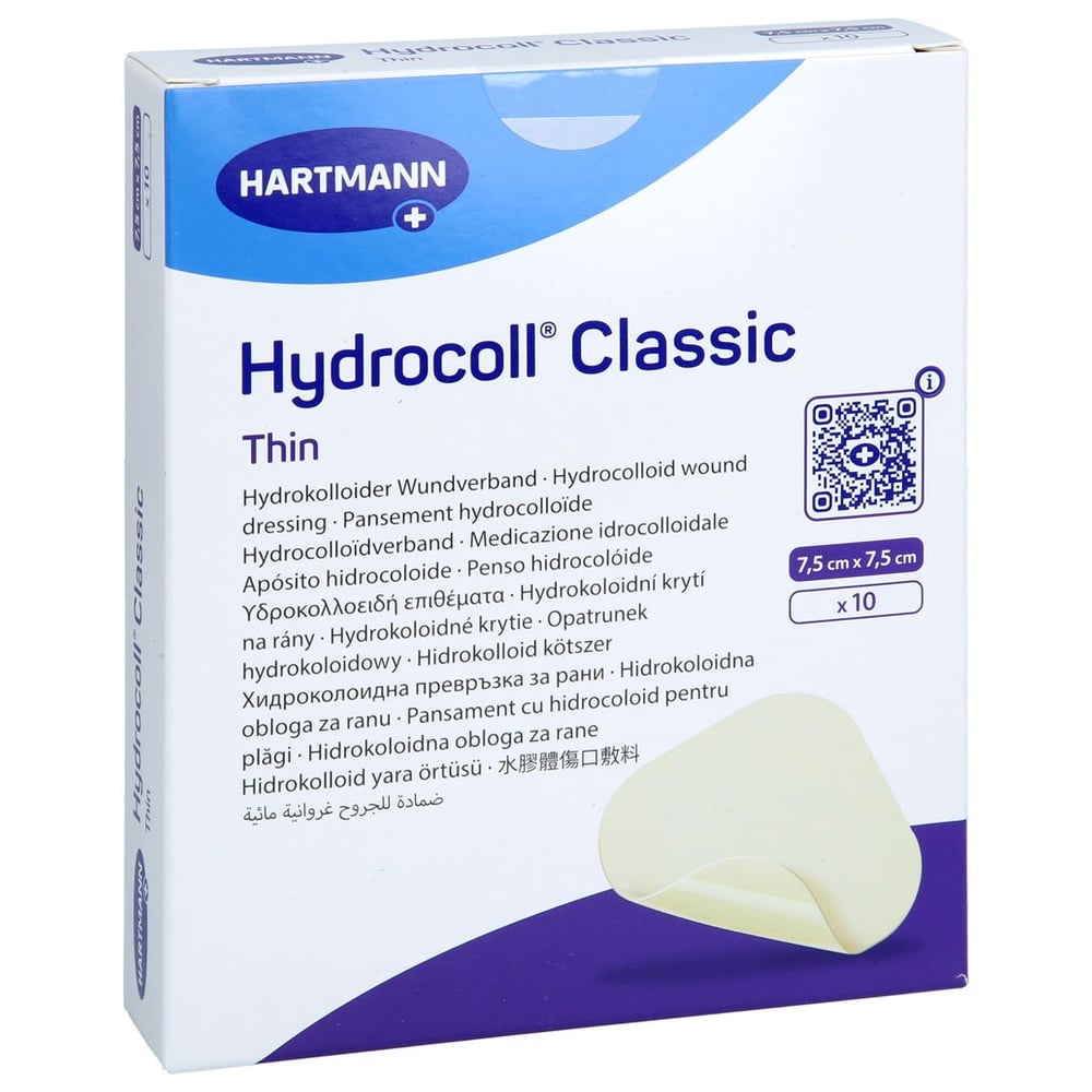 HYDROCOLL Classic Thin Wundverband 7,5x7,5 cm