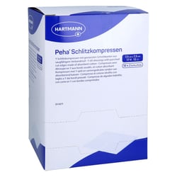 PEHA SCHLITZKOMPRESSEN 7,5x7,5 cm steril + Prisoma