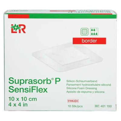 SUPRASORB P SensiFlex border 10x10cm