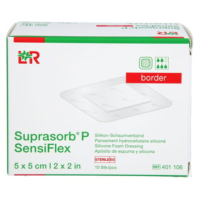 SUPRASORB P SensiFlex border 5x5cm