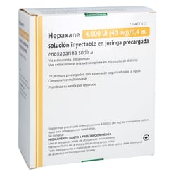 Hepaxane 4000 I.E. (40 mg)/0,4 ml Injektionslösung