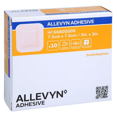 ALLEVYN Adhesive 7,5x7,5 cm haftende Wundauflage