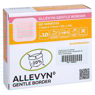 Allevyn Gentle Border 7,5x7,5 cm Schaumverb. BWB Medical